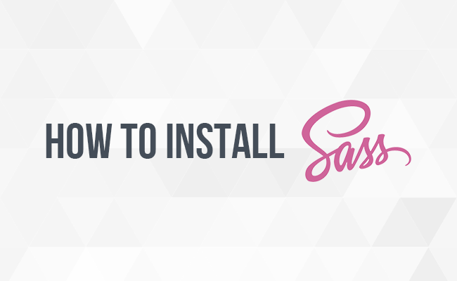How to Install SASS