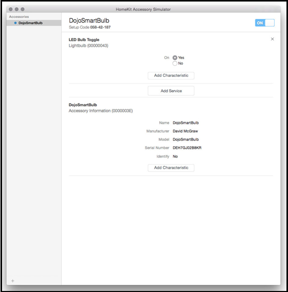 HomeKit Accessory Simulator