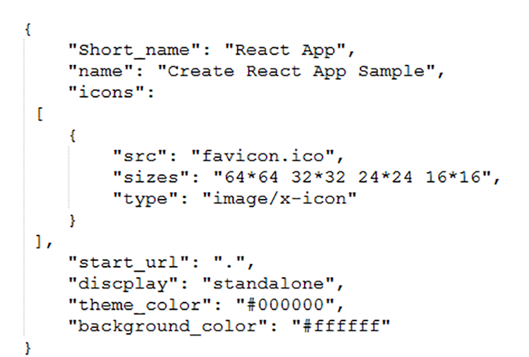 Open manifest.json from project