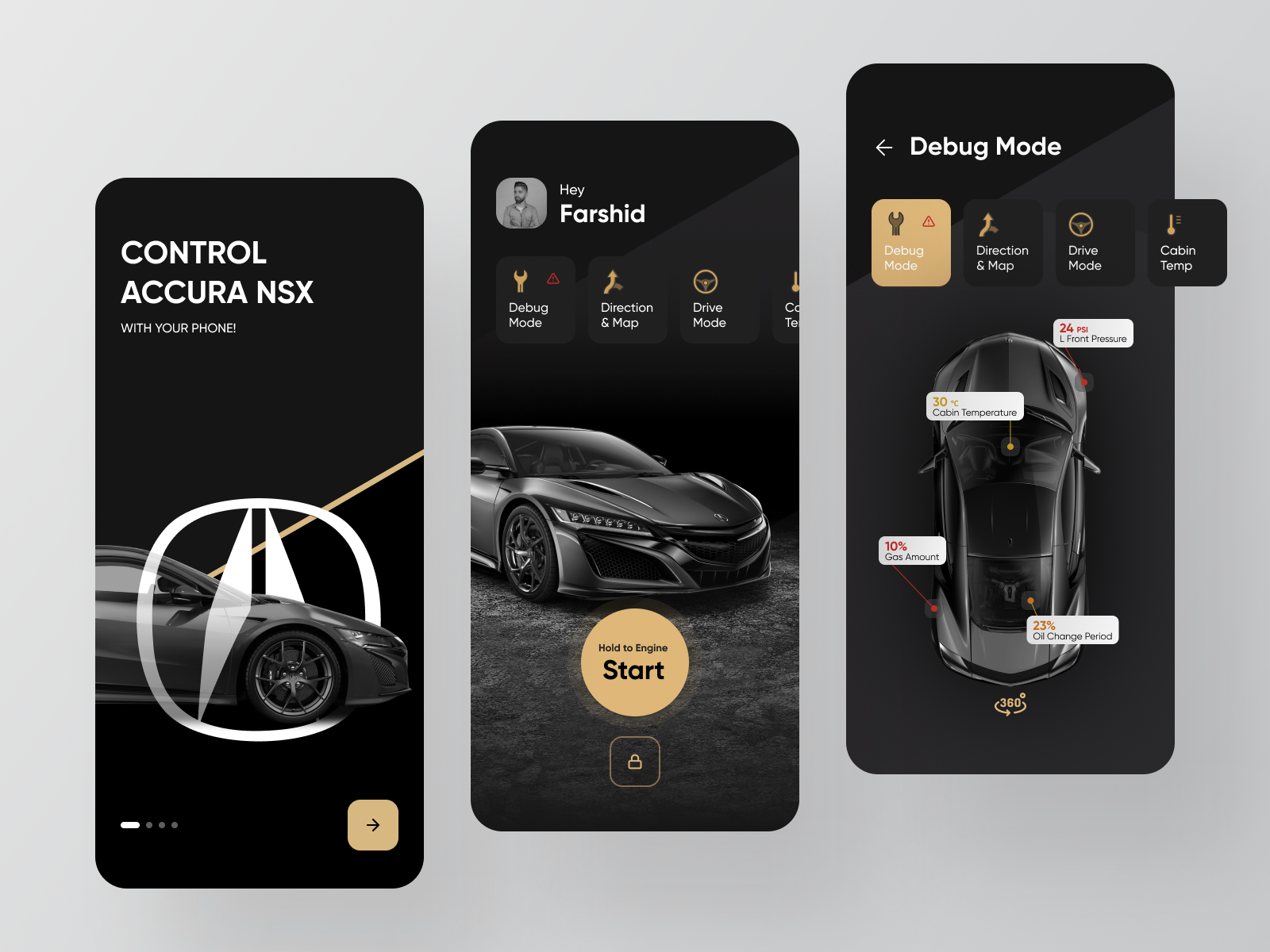 car controls connected mobile app