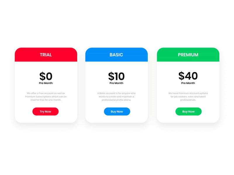 Creating Account And Pricing Options 