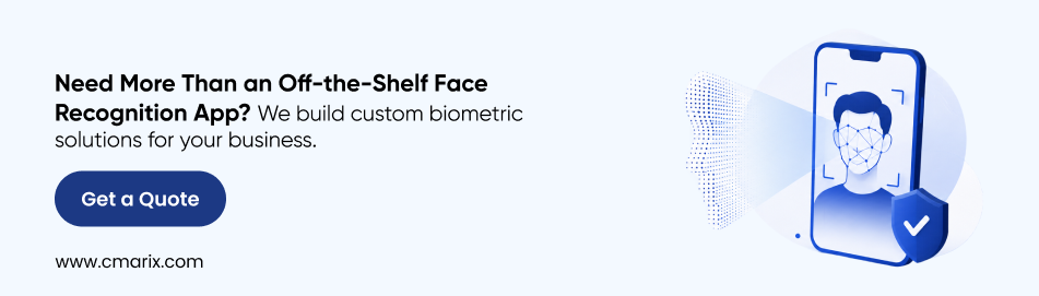 Custom face recognition app advertisement