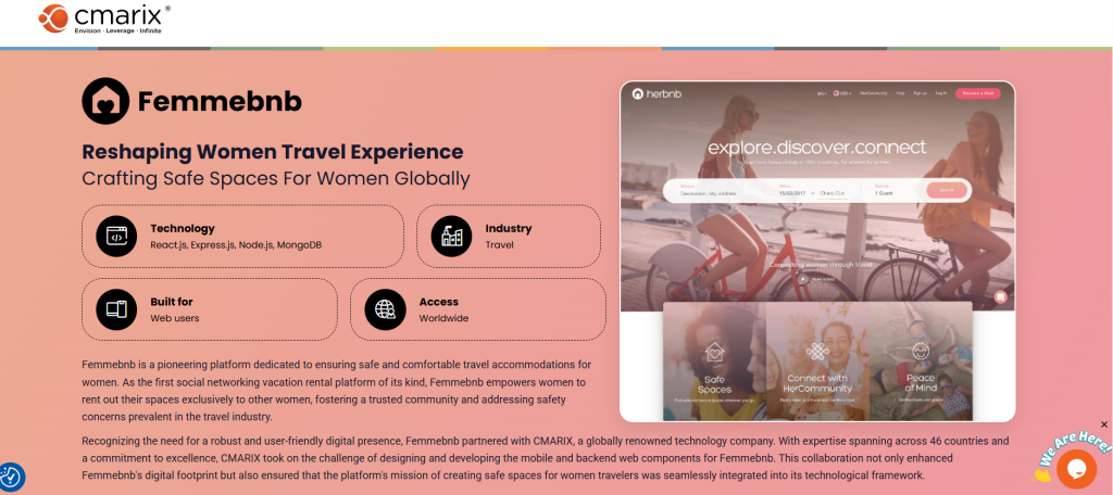 Women-focused travel platform overview