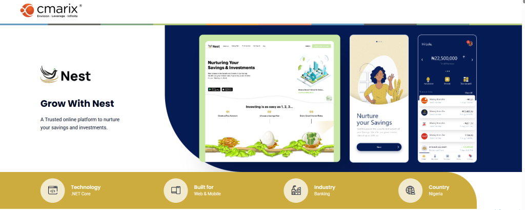 Online banking platform for savings