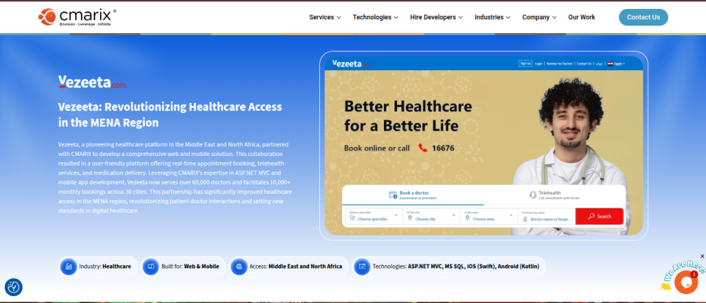 Healthcare access platform for MENA region
