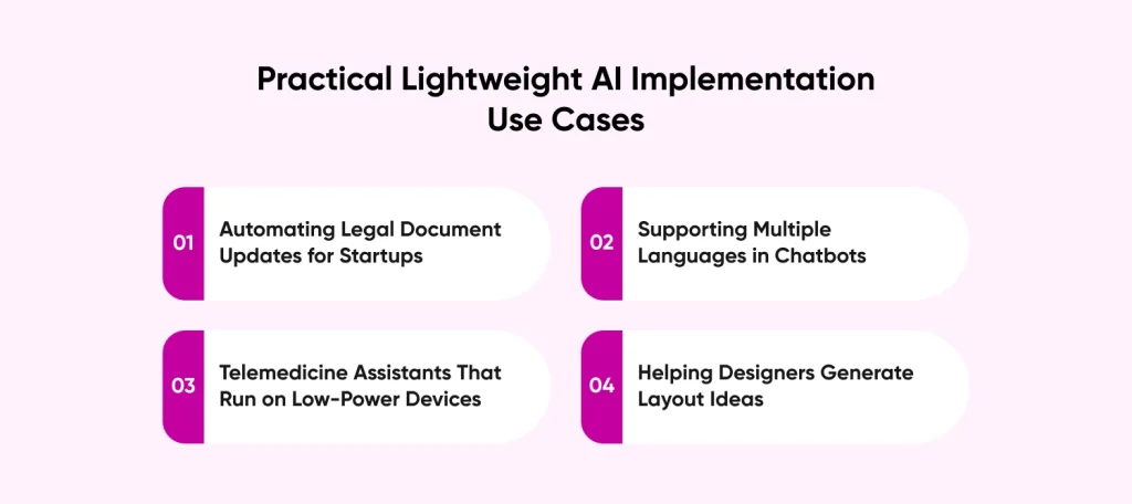 Practical Lightweight AI Implementation Use Cases