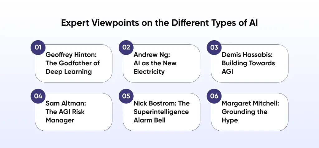 Expert Viewpoints on the Different Types of AI
