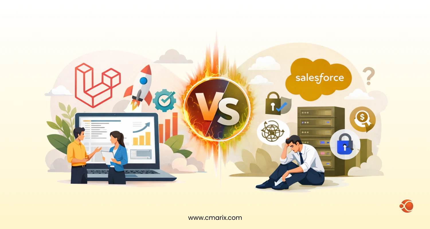 Custom CRM vs Salesforce 2026: Why Enterprises Are Moving to Laravel for Cost, Control, and AI