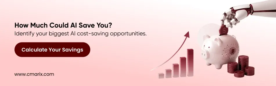 AI savings calculator with piggy bank