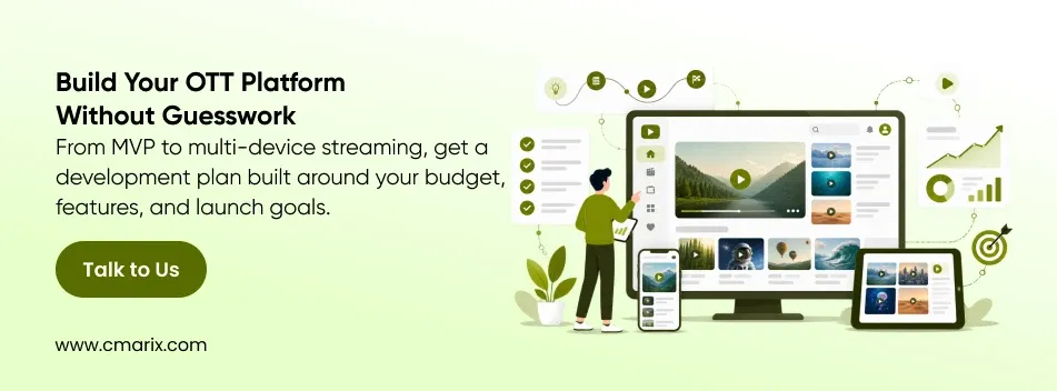 Promotional graphic for OTT platform development