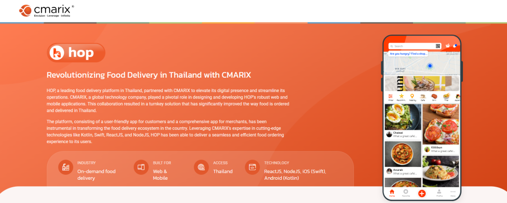 Food delivery service in Thailand